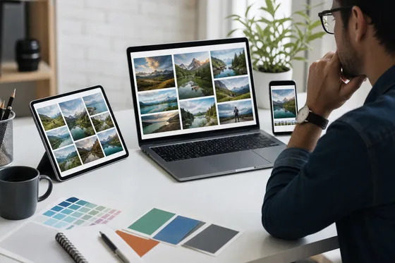 WebP export settings artwork with website image optimization preview